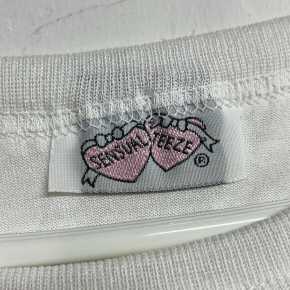 Sensual Teeze Night T-Shirt Women's OSFM White Christmas Lingerie Double Sided - Picture 3 of 6